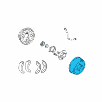 OEM 2003 Hyundai Sonata Drum-Rear Brake Diagram - 58411-38000