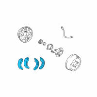 OEM 1999 Hyundai Sonata Shoe & Lining Kit-Rear Brake Diagram - 58305-38B00