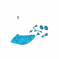 OEM 2009 Hyundai Elantra Driver Side Headlight Assembly Composite Diagram - 92101-2H051