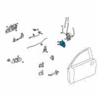 OEM 2001 Acura TL Actuator Assembly, Door Lock Diagram - 72115-S84-A11