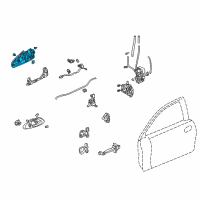 OEM 2001 Honda Accord Handle Assembly, Left Front Door (Outer) (San Marino Red) Diagram - 72180-S82-A01ZG