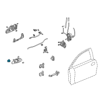 OEM 1998 Honda Accord Switch Assy., Auto Door Lock *NH264L* (CLASSY GRAY) Diagram - 35380-S84-A01ZE