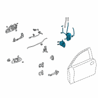 OEM Honda Accord Lock Assembly, Left Front Door Power Diagram - 72150-S82-A01