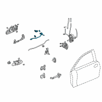 OEM Honda Accord Cylinder, Driver Side Door Diagram - 72185-S82-A11