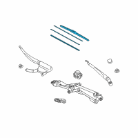 OEM 2012 Lexus HS250h Front Wiper Blade, Right Diagram - 85212-75020