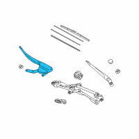 OEM 2011 Lexus HS250h Windshield Wiper Arm Assembly, Right Diagram - 85211-75020