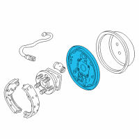 OEM Oldsmobile Alero Plate Asm, Rear Brake Backing Diagram - 18025172