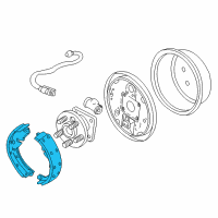 OEM 1999 Oldsmobile Cutlass Shoe Kit, Rear Brake Diagram - 19152644