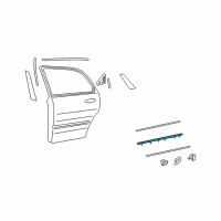 OEM Hyundai Azera Moulding-Waist Line Rear Door, LH Diagram - 87733-3L020