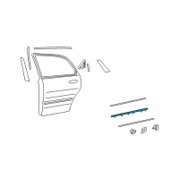 OEM 2009 Hyundai Azera Moulding-Waist Line Rear Door, LH Diagram - 87733-3L020