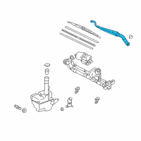 OEM 2000 Lexus ES300 Windshield Wiper Arm Assembly, Left Diagram - 85221-33140