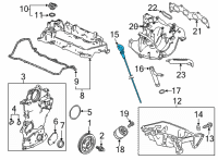 OEM 2015 Honda Accord Dipstick, Oil Diagram - 15650-5K0-A01