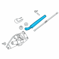 OEM 2020 BMW X2 Back Glass Wiper Arm Diagram - 61-62-7-423-866