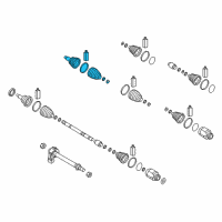 OEM Hyundai Sonata Joint & Boot Kit-Front Axle Wheel Diagram - 49580-C2400