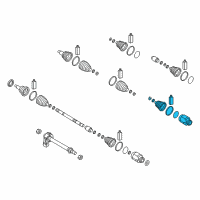 OEM 2019 Hyundai Sonata Joint Kit-FR Axle Diff Side LH Diagram - 49582-C2400