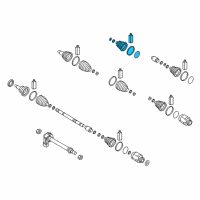 OEM 2017 Kia Cadenza Boot Kit-Front Axle Differential Diagram - 49583C1350