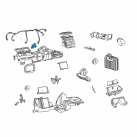 OEM 2002 Jeep Grand Cherokee ACTUATOR-A/C Temperature Door Diagram - 5012710AA
