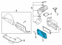 OEM Toyota GR86 Air Filter Diagram - SU003-09025