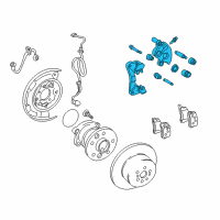 OEM 2000 Lexus ES300 Rear Driver Disc Brake Cylinder Assembly Diagram - 47750-33160