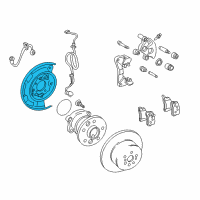 OEM Toyota Celica Splash Shield Diagram - 46504-20010