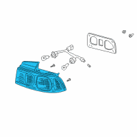 OEM 1999 Acura Integra Lamp Unit, Passenger Side Diagram - 33501-ST8-A10