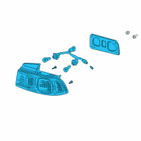 OEM 1996 Acura Integra Taillight Assembly, Passenger Side Diagram - 33500-ST8-A01