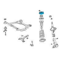 OEM 2003 Toyota Sienna Strut Mount Diagram - 48609-08010