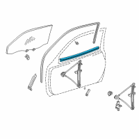 OEM 1997 Toyota RAV4 Belt Weatherstrip Diagram - 68171-42020