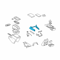 OEM 2004 Toyota Land Cruiser Front Console Diagram - 58811-60210-B0