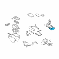 OEM 2003 Lexus LX470 Instrument Panel Cup Holder Sub-Assembly Diagram - 55604-60132