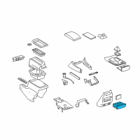 OEM 2005 Lexus LX470 Console Cup Holder Box Sub-Assembly Diagram - 58803-60012-B1