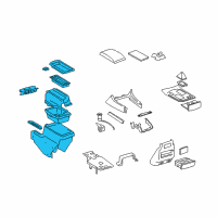 OEM 2007 Lexus LX470 Box Sub-Assy, Console, Rear Diagram - 58081-60061-A0
