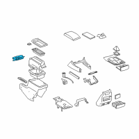 OEM 2006 Lexus LX470 Panel, Console Rear End Diagram - 58923-60030