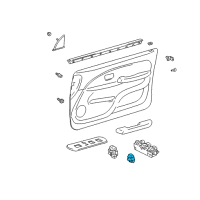 OEM 2001 Toyota 4Runner Window Switch Diagram - 84810-35040