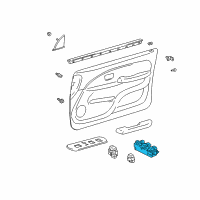 OEM Toyota Window Switch Diagram - 84820-35060