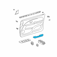 OEM 2001 Toyota 4Runner Armrest Assy, Front, LH Diagram - 74220-35181-E1