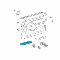 OEM 2002 Toyota 4Runner Armrest Base Diagram - 74232-35190