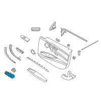 OEM 2013 BMW ActiveHybrid 3 Door Window Switch Front Left Diagram - 61-31-9-362-107