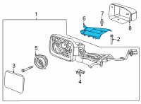 OEM Ford Bronco COVER - MIRROR HOUSING Diagram - M2DZ-17A703-A