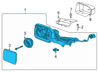 OEM 2021 Ford Bronco MIRROR ASY - REAR VIEW OUTER Diagram - M2DZ-17682-BB