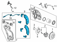 OEM 2021 GMC Sierra 2500 HD Front Pads Diagram - 85108017