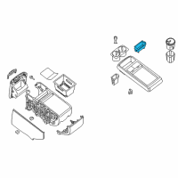 OEM 2009 Nissan Quest Holder-Console Box Diagram - 96925-ZM70A