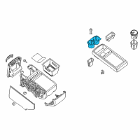 OEM 2009 Nissan Quest Cup Holder Assembly, Rear Diagram - 96965-ZM70A