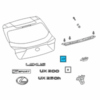 OEM 2022 Lexus UX250h Switch Assy, Door Control Diagram - 84930-78020
