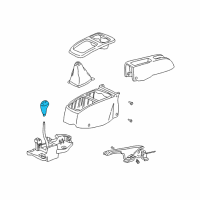 OEM 2001 Honda Insight Knob, Select Lever *NH167L* (GRAPHITE BLACK) Diagram - 54130-S84-A81ZA