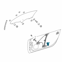 OEM 2021 Lexus LC500 Motor Assy, Power Window Regulator Diagram - 85710-11010