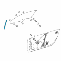 OEM 2021 Lexus LC500 Run, Front Door Glass Diagram - 68141-11010