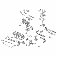 OEM 2011 Lincoln MKX Cup Holder Insert Diagram - BA1Z-7813562-AA