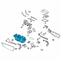 OEM 2014 Lincoln MKX Console Base Diagram - EA1Z-78045A36-AA