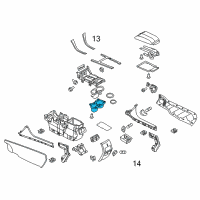 OEM Lincoln Cup Holder Diagram - DA1Z-7813562-BA
